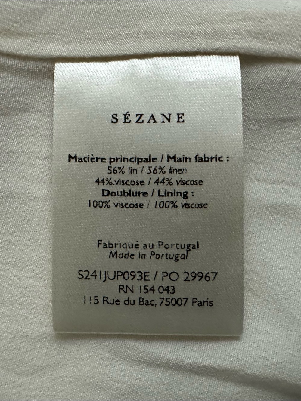 Sézane Editions Sophie Cream Linen Blend Pleated Midi Skirt - Picture 4 of 4